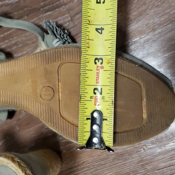 (EU41) Made in Spain Peep Toe Wedge Espadrilles Heels Fringe Vacation Cruise - Picture 9 of 12